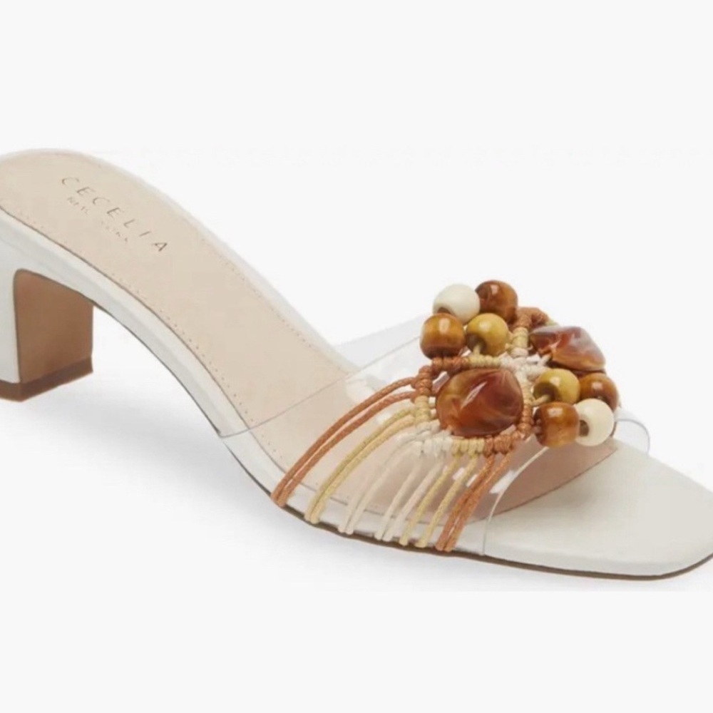 NTN Cecelia New York Anna Belle Beaded Block Heel Sandal - Picture 4 of 8